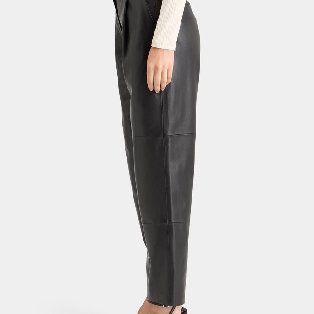 SCOTCH & SODA Leather Robyn trousers pants black size small NWT pockets - Picture 14 of 15